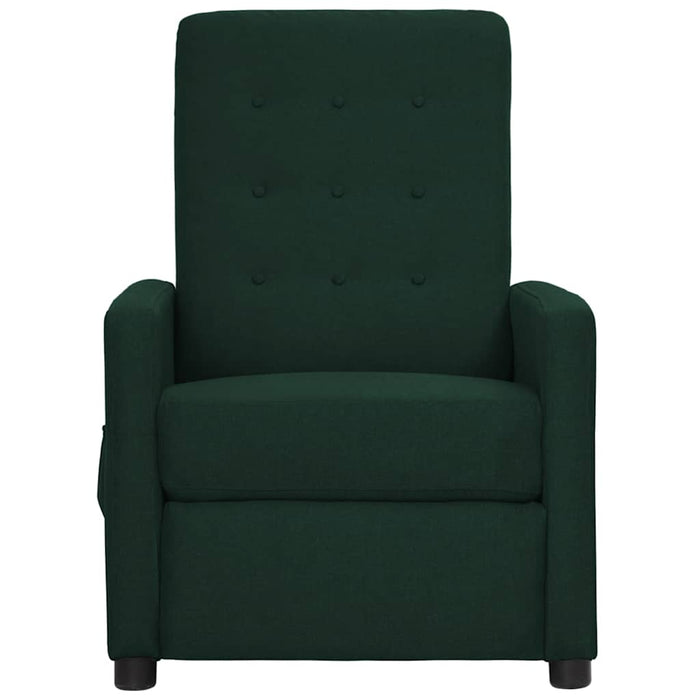Fotoliu rabatabil electric, verde închis, material textil WALTI