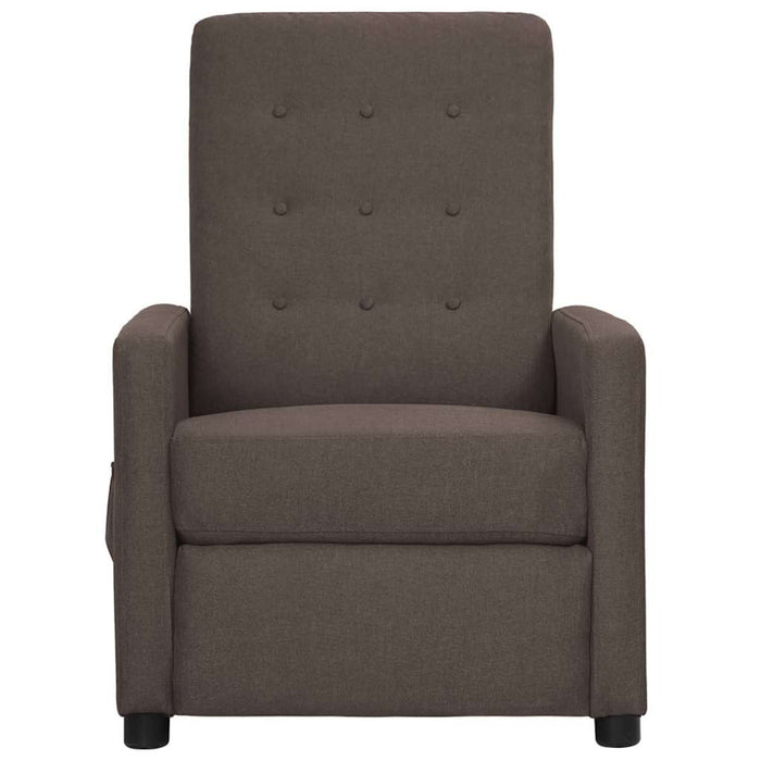 Fotoliu rabatabil electric, gri taupe, material textil WALTI
