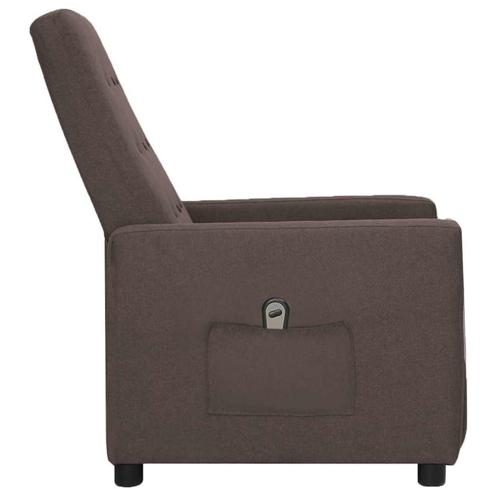 Fotoliu rabatabil electric, gri taupe, material textil WALTI
