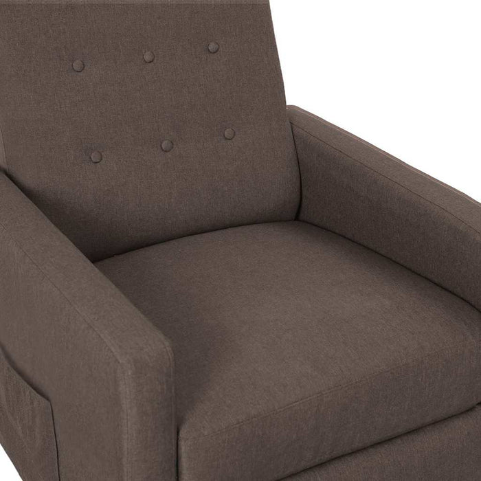 Fotoliu rabatabil electric, gri taupe, material textil WALTI
