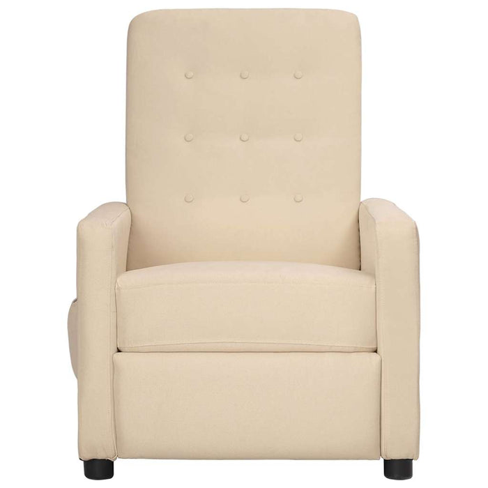 Fotoliu rabatabil electric, crem, material textil WALTI