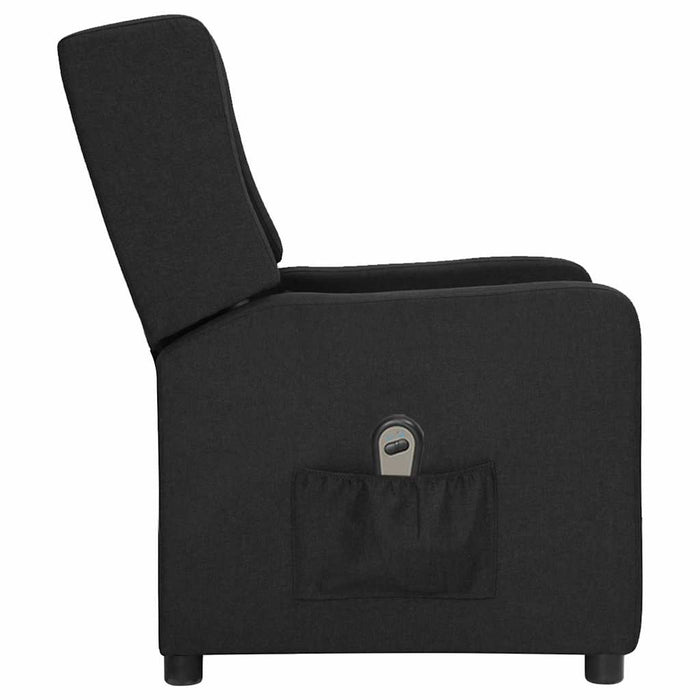 Fotoliu rabatabil electric, negru, material textil WALTI