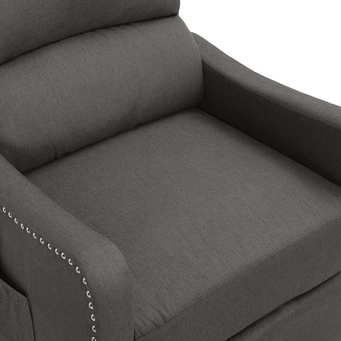 Fotoliu rabatabil electric, gri închis, material textil WALTI