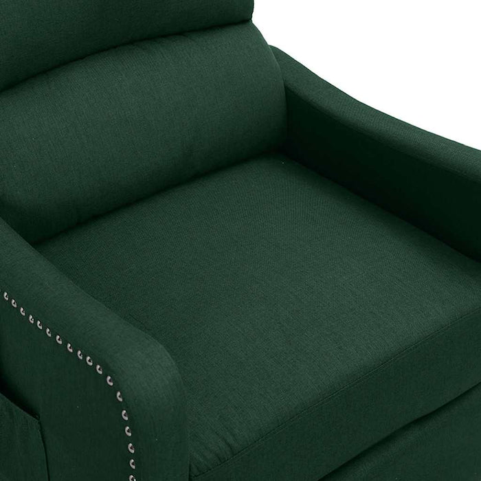 Fotoliu rabatabil electric, verde închis, material textil WALTI