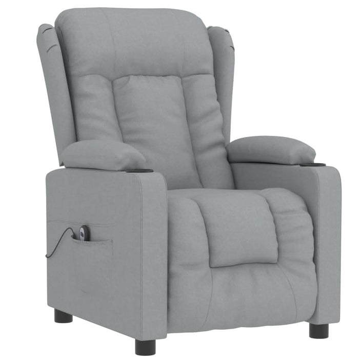 Fotoliu rabatabil electric, gri deschis, textil - WALTI WALTI