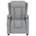 Fotoliu rabatabil electric, gri deschis, textil - WALTI WALTI