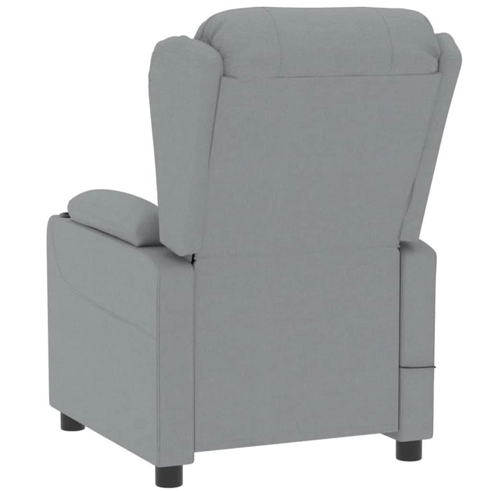 Fotoliu rabatabil electric, gri deschis, textil - WALTI WALTI