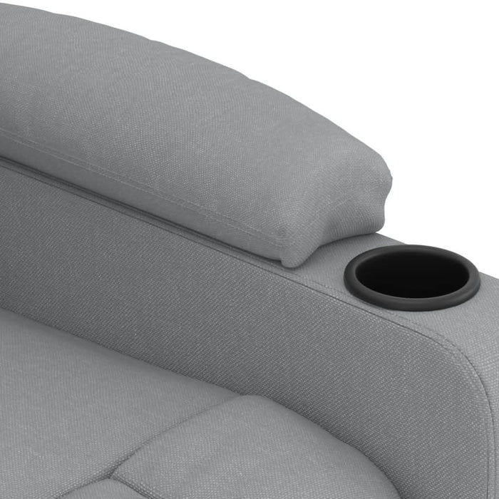 Fotoliu rabatabil electric, gri deschis, textil - WALTI WALTI