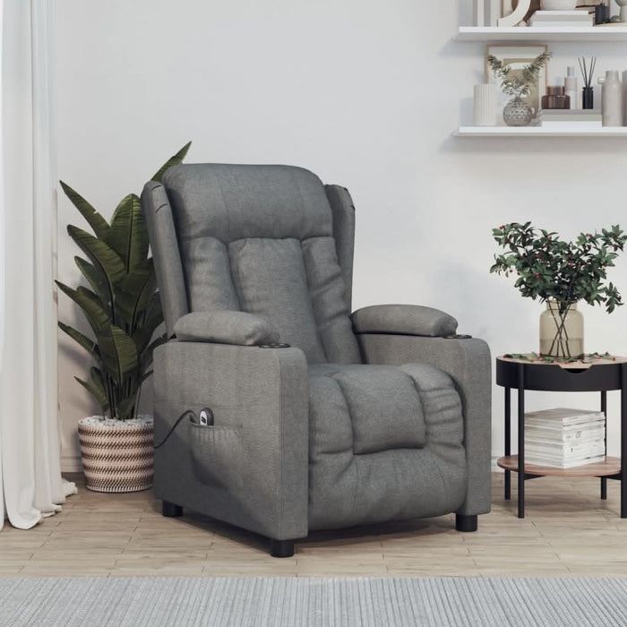 Fotoliu rabatabil electric, gri închis, material textil - WALTI WALTI