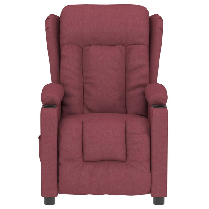 Fotoliu rabatabil electric, roșu vin, material textil - WALTI WALTI