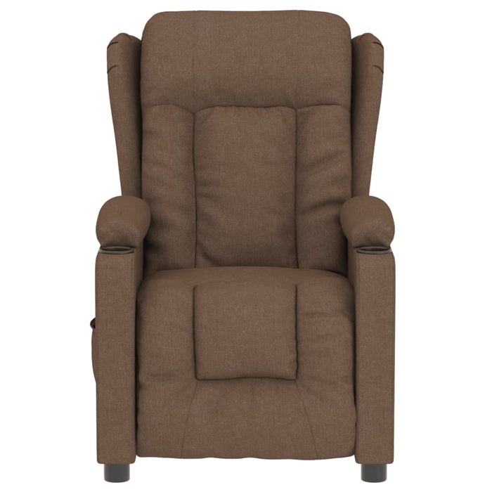 Fotoliu rabatabil electric, maro, material textil - WALTI WALTI