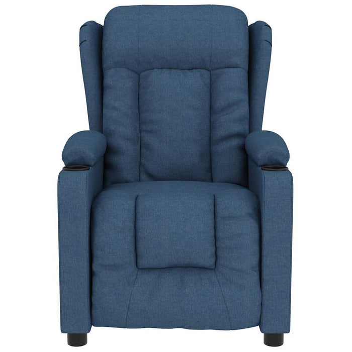 Fotoliu rabatabil electric, albastru, material textil WALTI