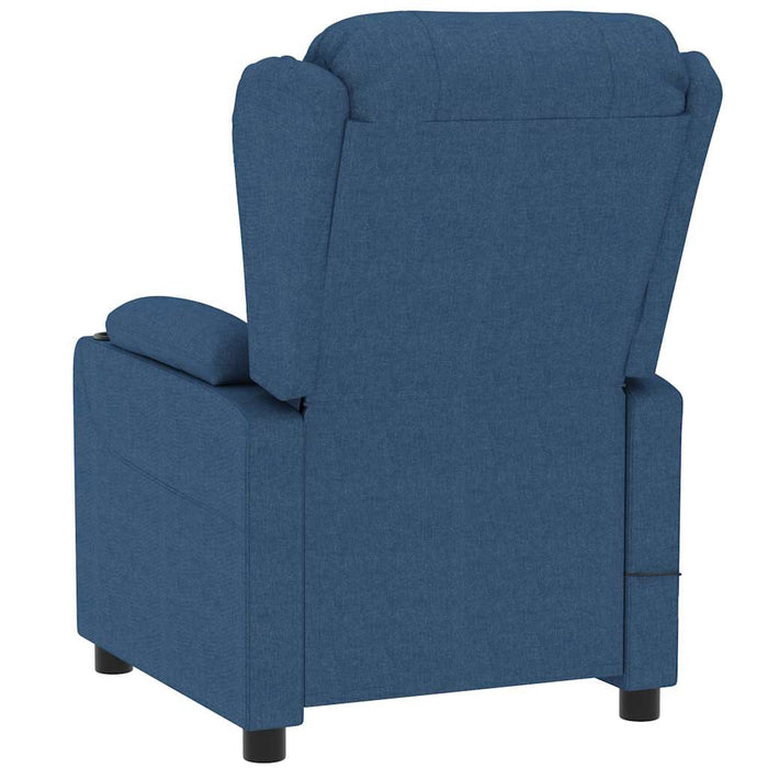 Fotoliu rabatabil electric, albastru, material textil WALTI