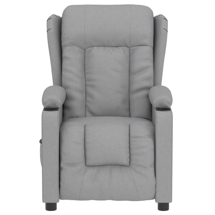 Fotoliu de masaj electric rabatabil, gri deschis, textil - WALTI WALTI