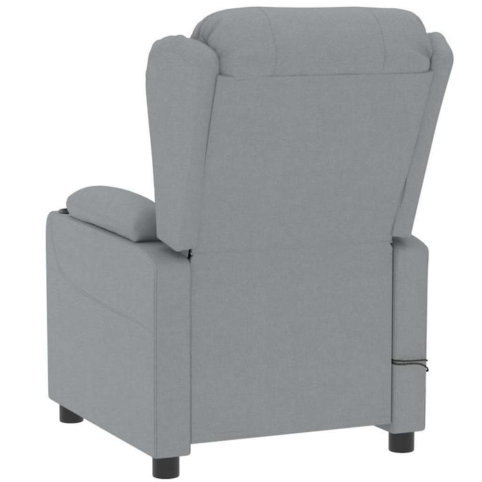 Fotoliu de masaj electric rabatabil, gri deschis, textil - WALTI WALTI