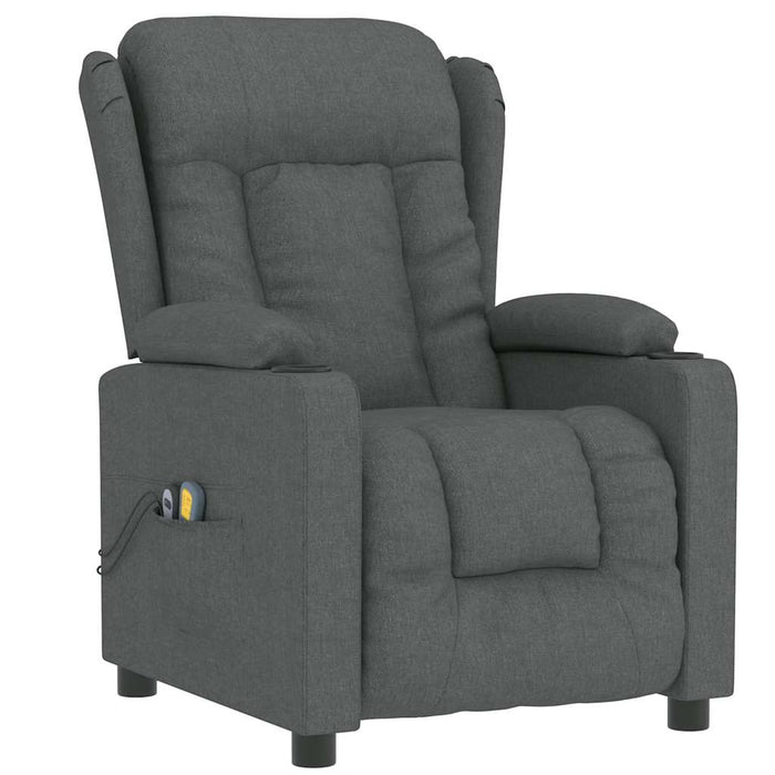 Fotoliu de masaj electric rabatabil, gri închis, textil - WALTI WALTI