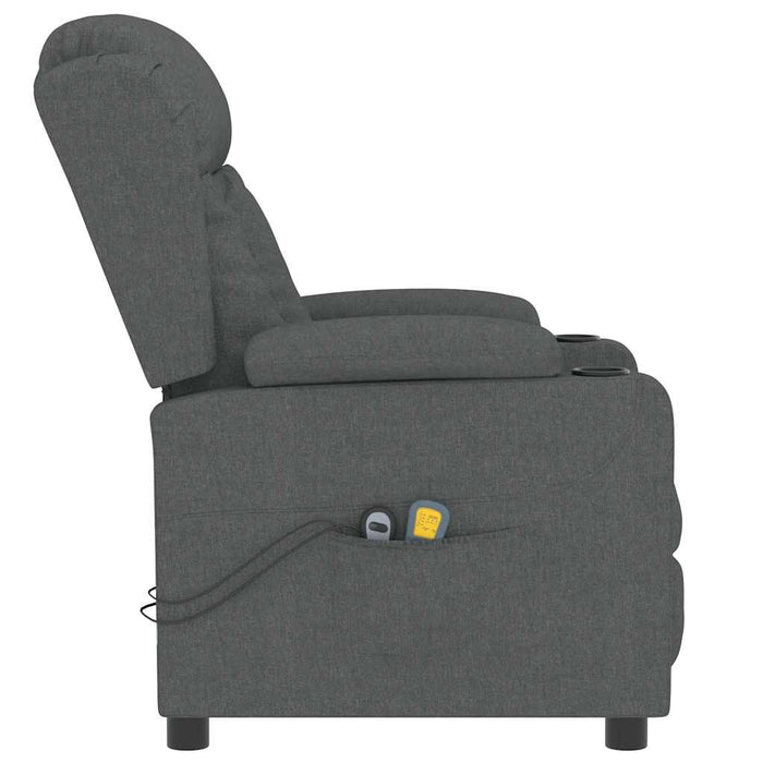 Fotoliu de masaj electric rabatabil, gri închis, textil - WALTI WALTI