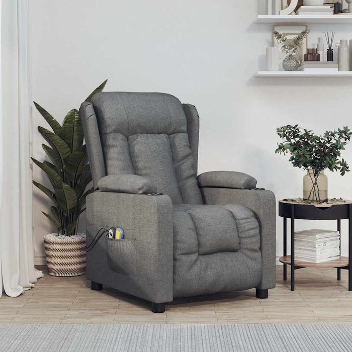 Fotoliu de masaj electric rabatabil, gri închis, textil - WALTI WALTI