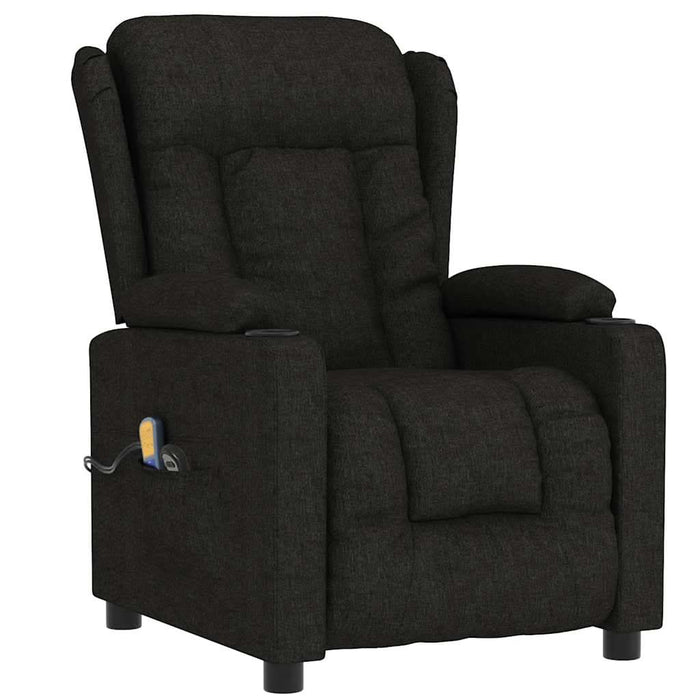 Fotoliu de masaj electric rabatabil, negru, textil - WALTI WALTI