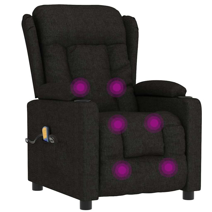 Fotoliu de masaj electric rabatabil, negru, textil - WALTI WALTI