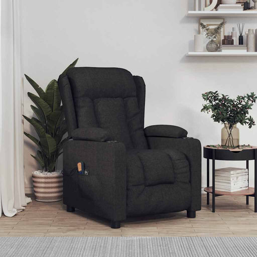 Fotoliu de masaj electric rabatabil, negru, textil - WALTI WALTI