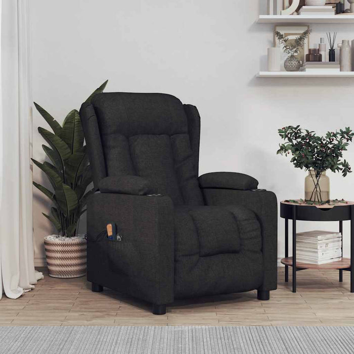 Fotoliu de masaj electric rabatabil, negru, textil - WALTI WALTI