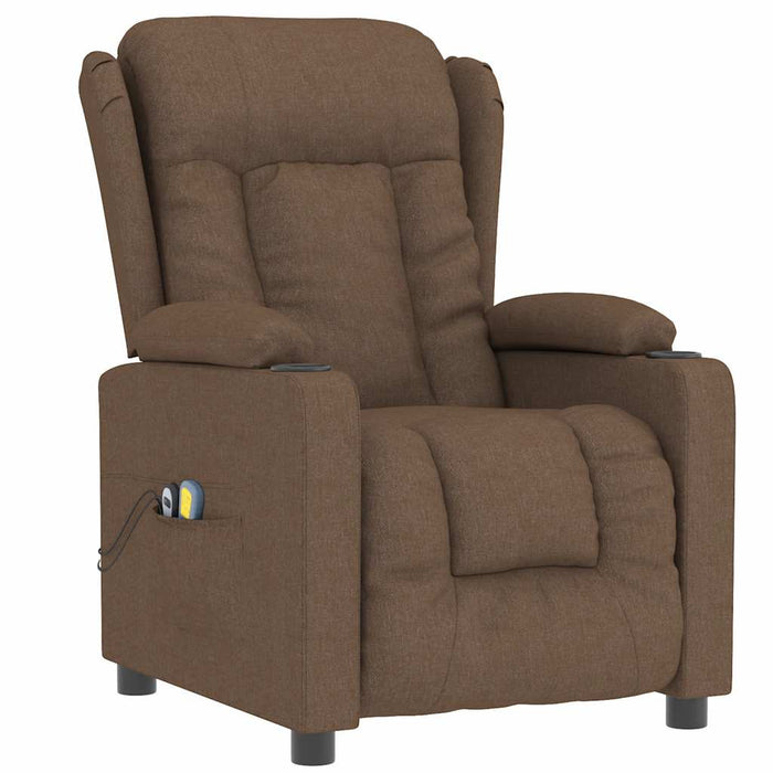 Fotoliu de masaj electric, maro, material textil WALTI