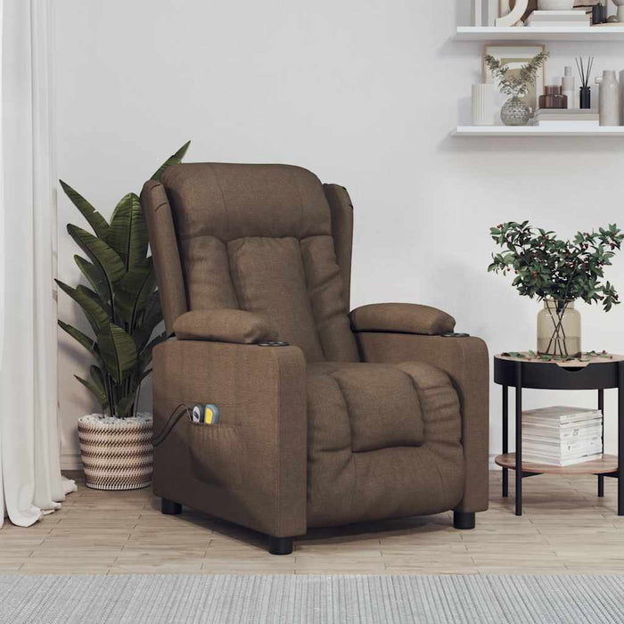 Fotoliu de masaj electric, maro, material textil WALTI