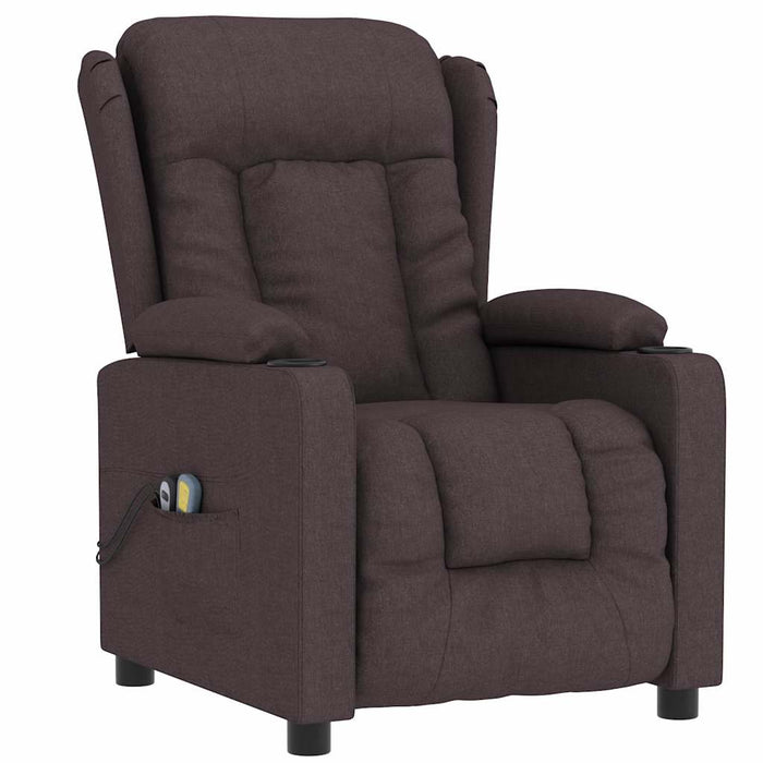 Fotoliu de masaj electric, maro închis, material textil WALTI