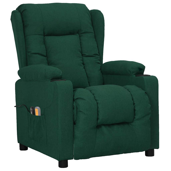 Fotoliu de masaj electric, verde închis, material textil WALTI