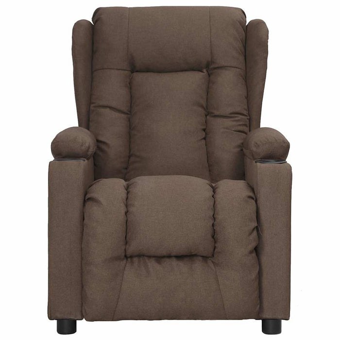Fotoliu de masaj electric rabatabil, gri taupe, textil - WALTI WALTI