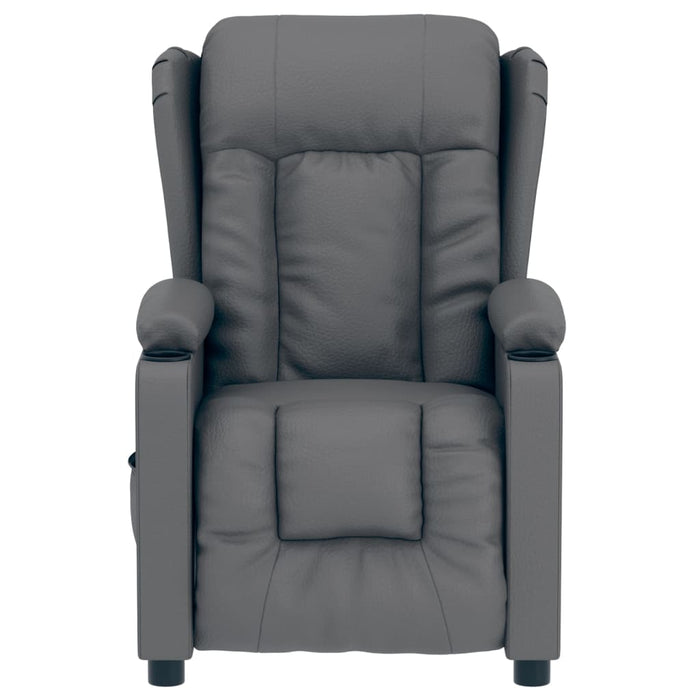 Fotoliu rabatabil electric, gri, piele ecologică - WALTI WALTI