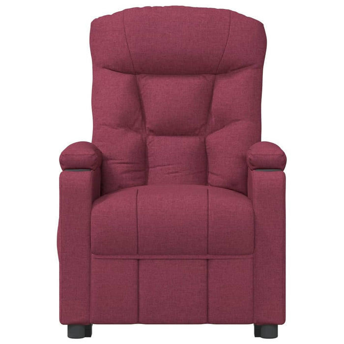 Fotoliu rabatabil electric, roșu vin, material textil - WALTI WALTI