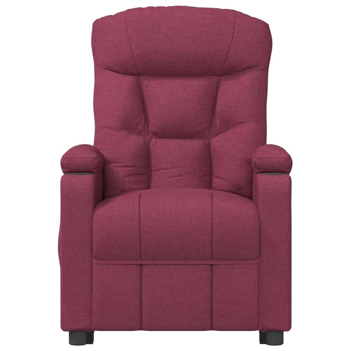 Fotoliu rabatabil electric, roșu vin, material textil - WALTI WALTI