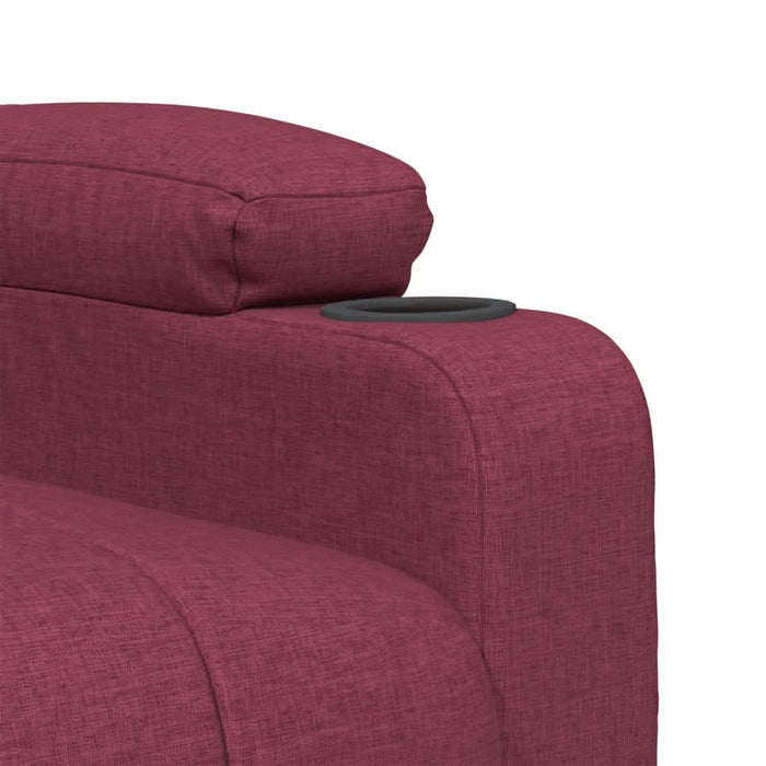 Fotoliu rabatabil electric, roșu vin, material textil - WALTI WALTI