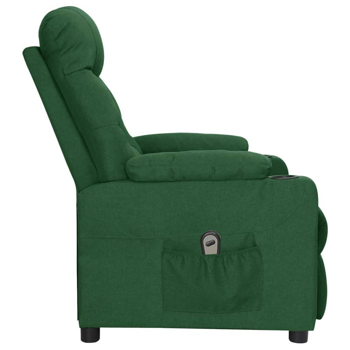 Fotoliu rabatabil electric, verde închis, material textil - WALTI WALTI