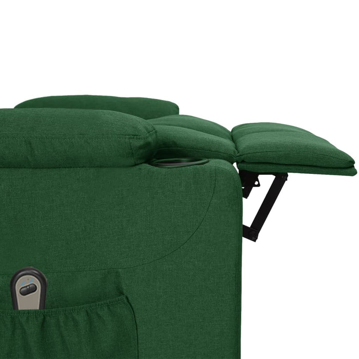Fotoliu rabatabil electric, verde închis, material textil - WALTI WALTI