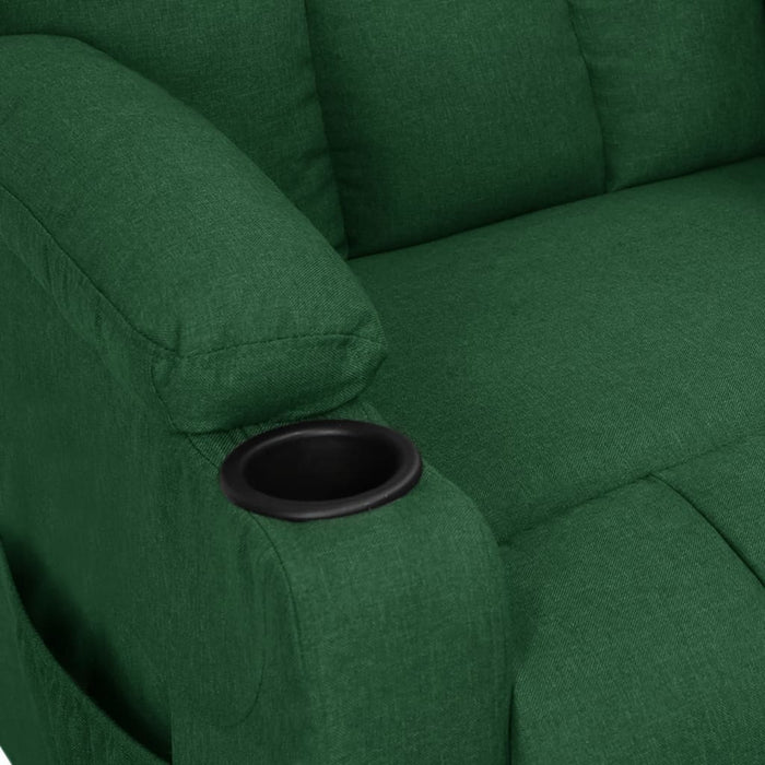 Fotoliu rabatabil electric, verde închis, material textil - WALTI WALTI