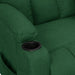 Fotoliu rabatabil electric, verde închis, material textil - WALTI WALTI