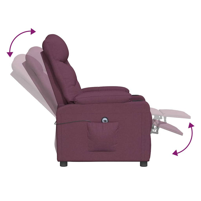Fotoliu rabatabil electric, violet, material textil WALTI
