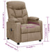 Fotoliu rabatabil electric, gri taupe, material textil - WALTI WALTI