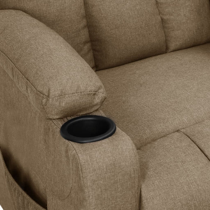Fotoliu rabatabil electric, gri taupe, material textil - WALTI WALTI