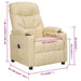 Fotoliu rabatabil electric, crem, material textil - WALTI WALTI