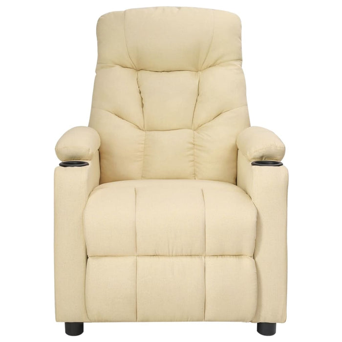 Fotoliu rabatabil electric, crem, material textil - WALTI WALTI
