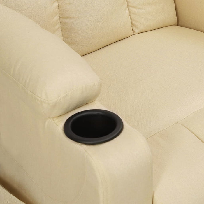 Fotoliu rabatabil electric, crem, material textil - WALTI WALTI