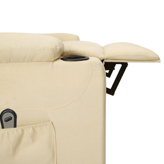 Fotoliu rabatabil electric, crem, material textil - WALTI WALTI