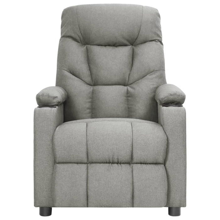 Fotoliu de masaj electric rabatabil, gri deschis, textil - WALTI WALTI