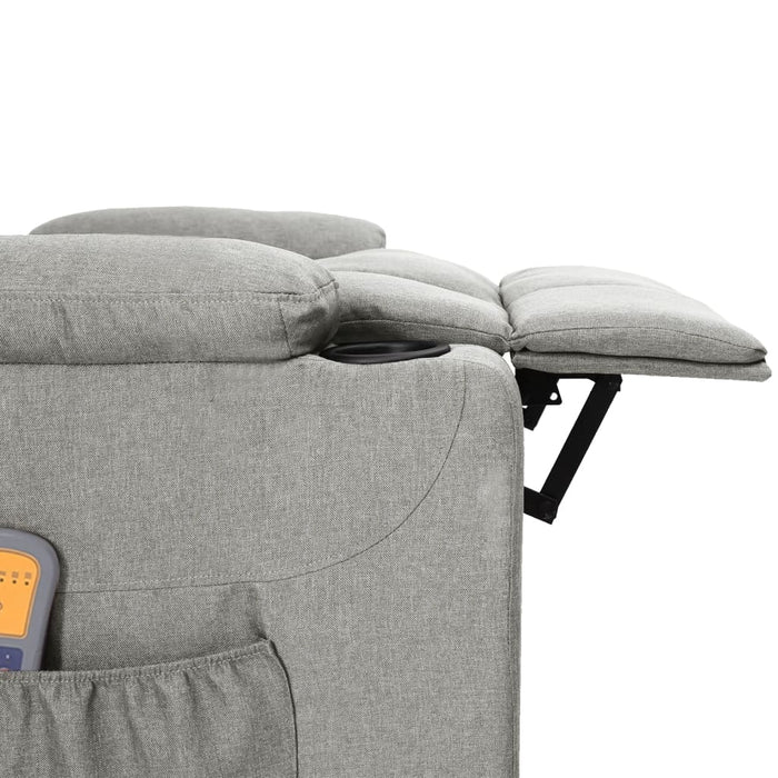 Fotoliu de masaj electric rabatabil, gri deschis, textil - WALTI WALTI