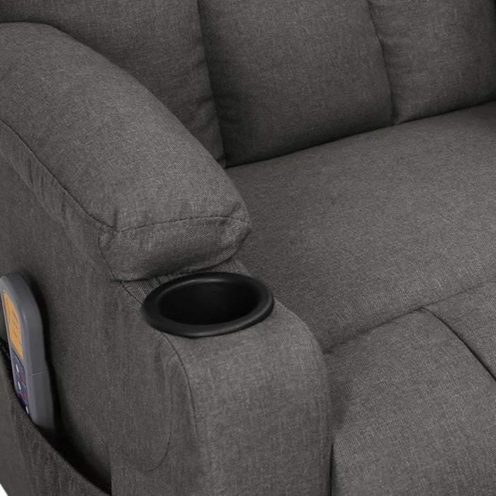 Fotoliu de masaj electric rabatabil, gri închis, textil - WALTI WALTI