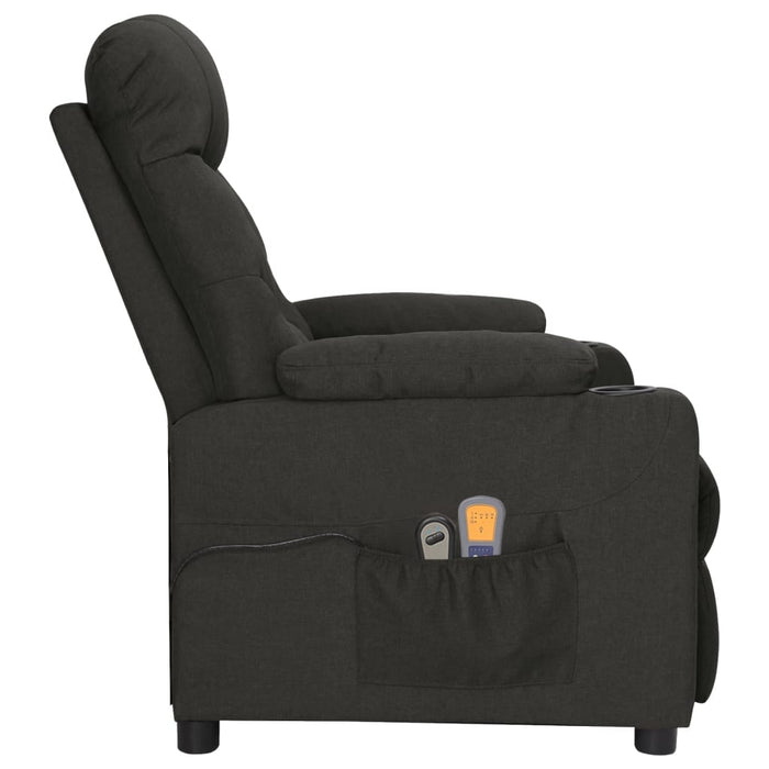 Fotoliu de masaj electric rabatabil, negru, textil - WALTI WALTI